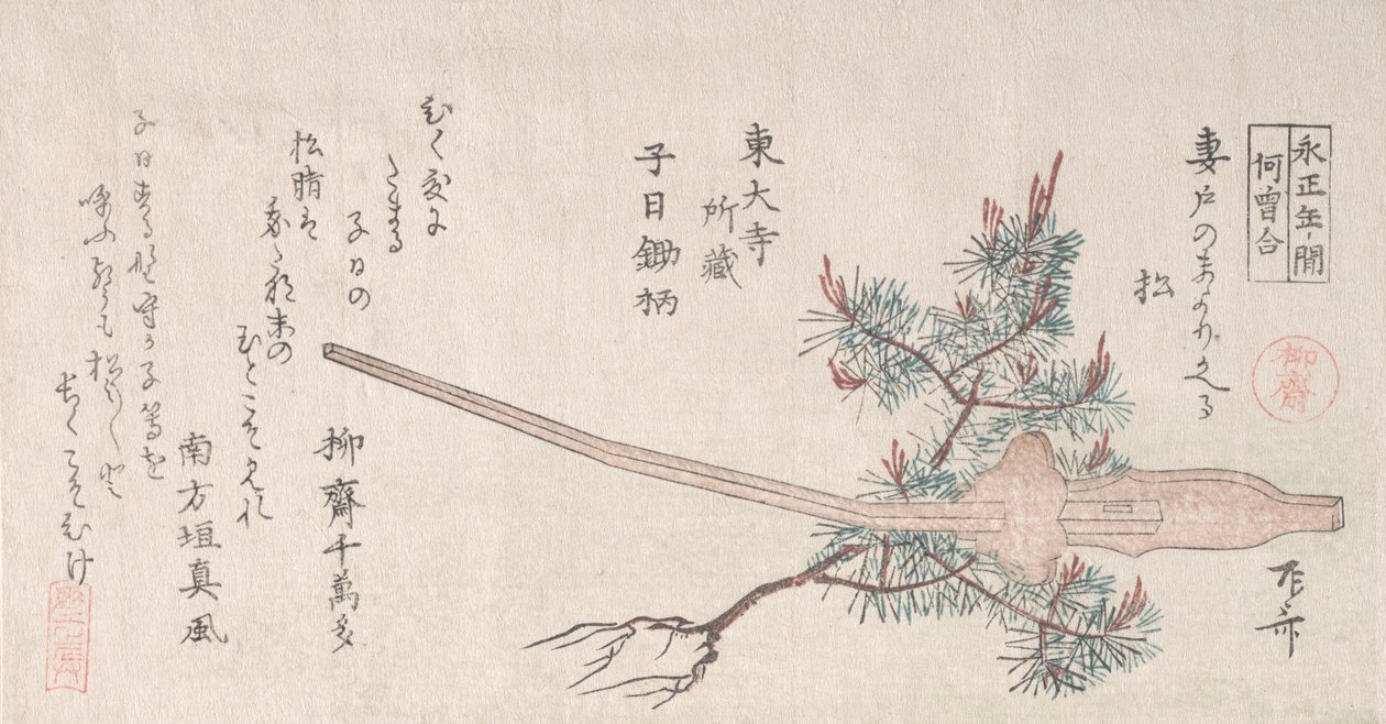 Giovane pino e il manico di un aratro da Shinsai
