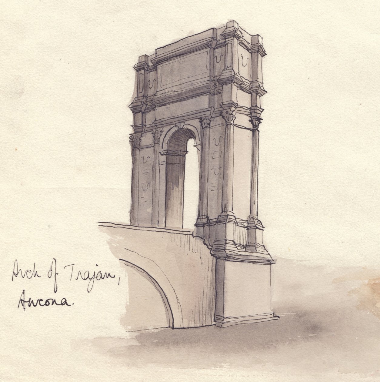 Arco di Traiano, Ancona, 1951 da Shirley Markham