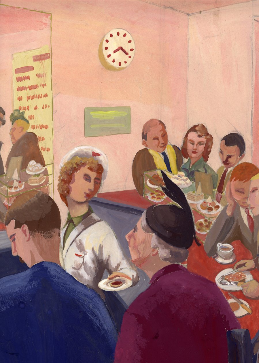 Interno di caffè, Londra, c. 1950 da Shirley Markham