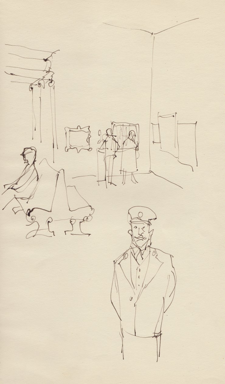 Guardia in una Galleria d