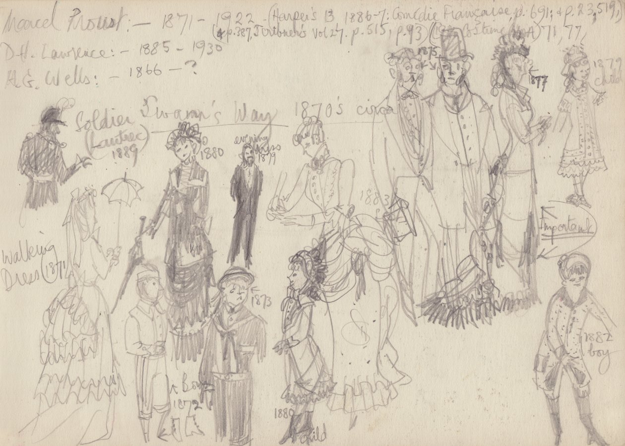 Costume storico, c1950 da Shirley Markham