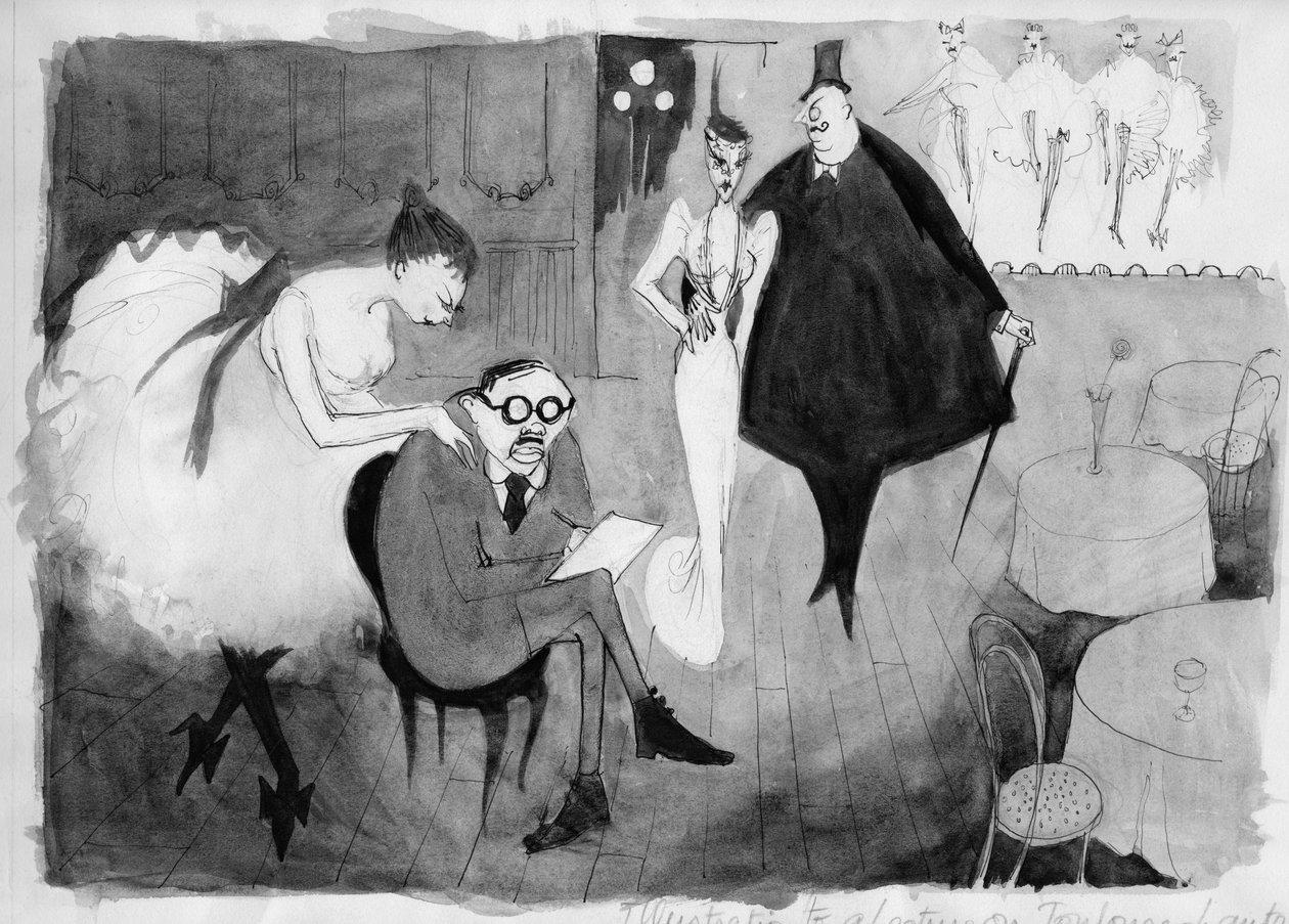 Illustrazione per una lezione su Toulouse-Lautrec da Shirley Markham