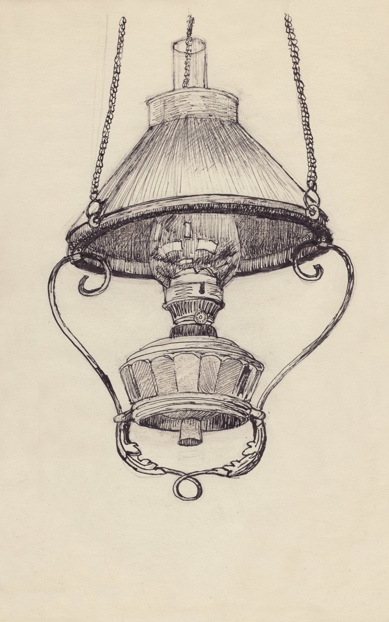 Lampada a petrolio, c1950 da Shirley Markham