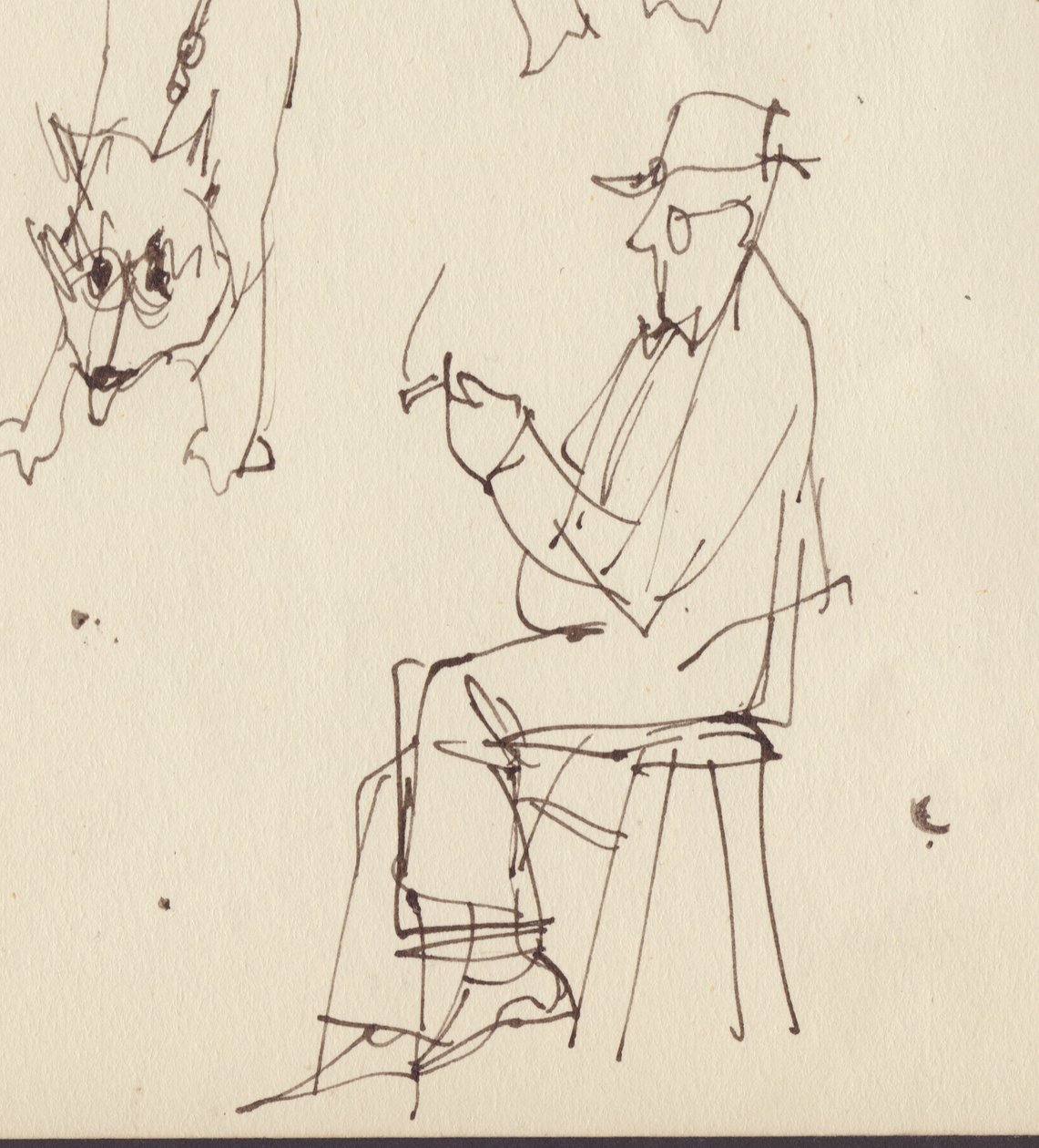 Studi di uomo seduto e cane, c1950 da Shirley Markham