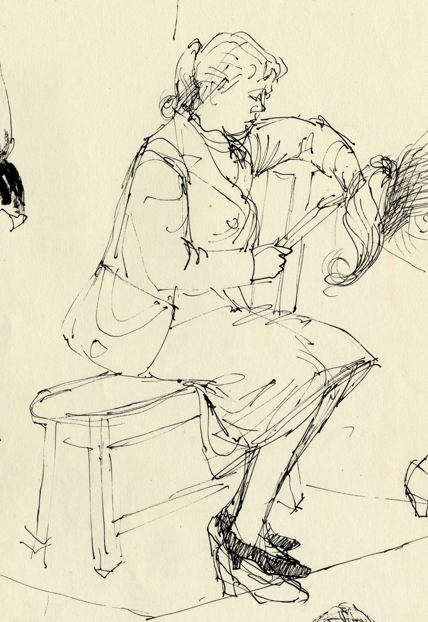 Donna seduta che legge, 1953 da Shirley Markham