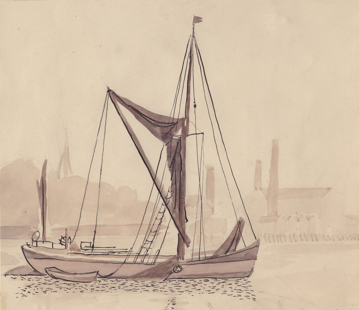 Chiatta sul Tamigi, 1951 da Shirley Markham