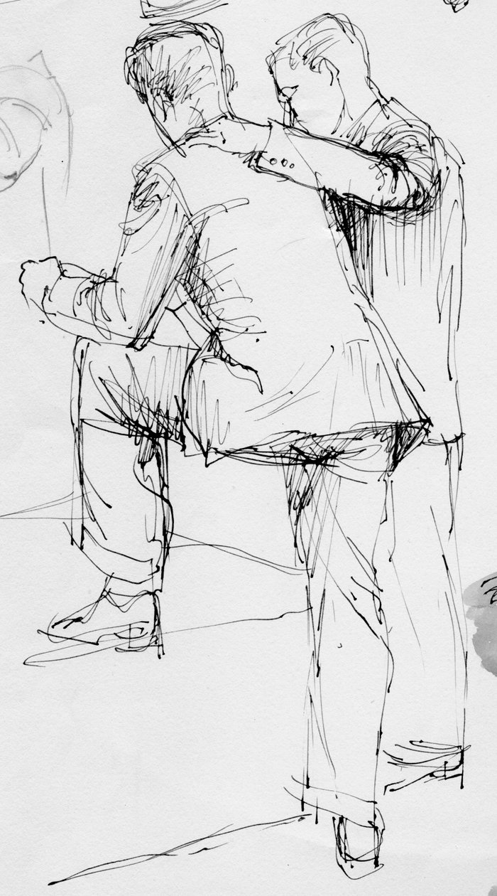 Due uomini in piedi, 1953 da Shirley Markham