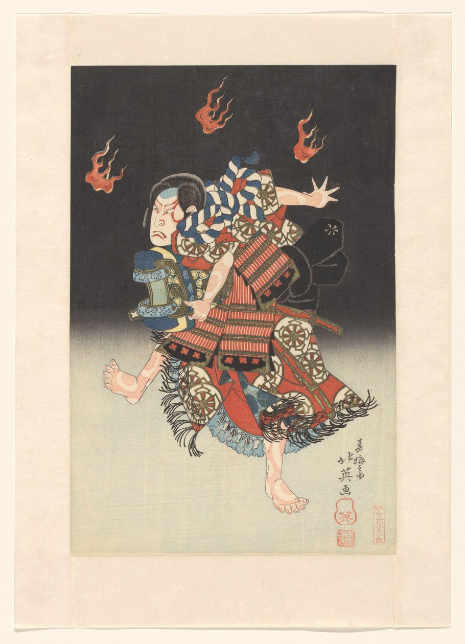 Nakamura Shikan II come la volpe (kitsune) Genkurō nel dramma 