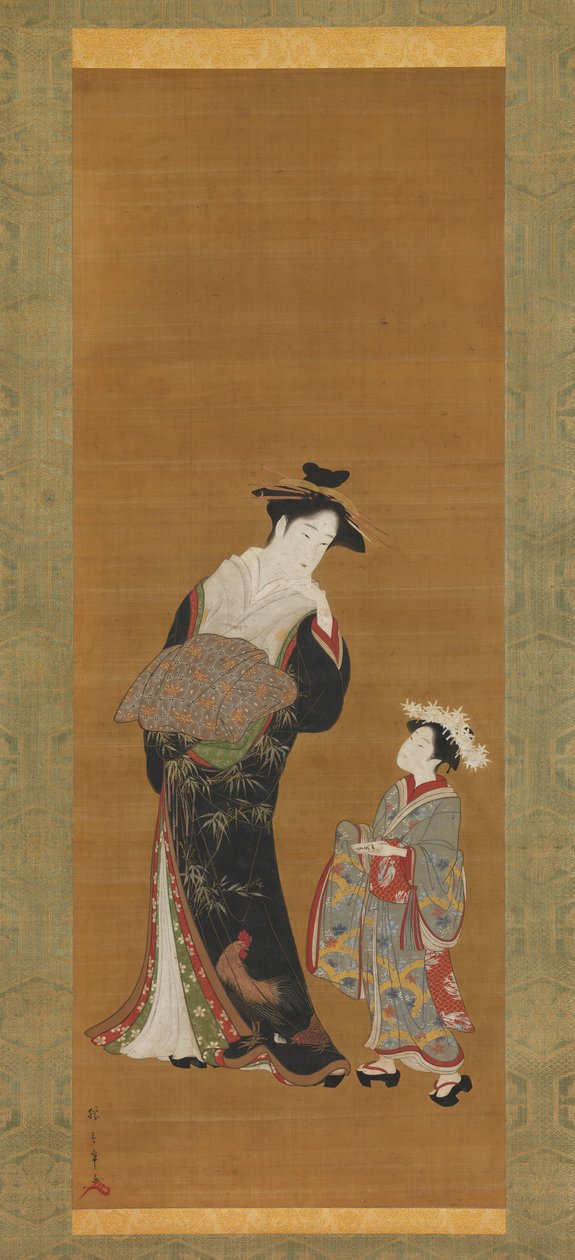 Cortigiana e il Suo Assistente da Shunsho