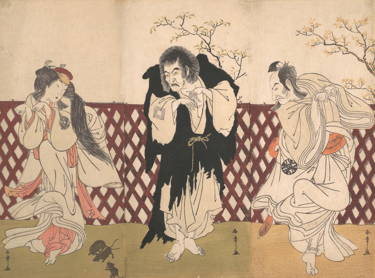 Ichikawa Danjuro IV nel ruolo del monaco Mongaku dal dramma Hana-zumo Genji-biki da Shunsho