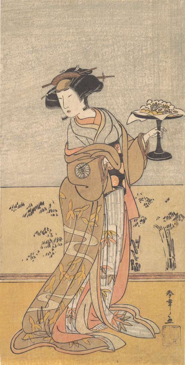 Il primo Nakamura Tomijuro nel ruolo di Shigenoi, 10° mese, 1777 da Shunsho