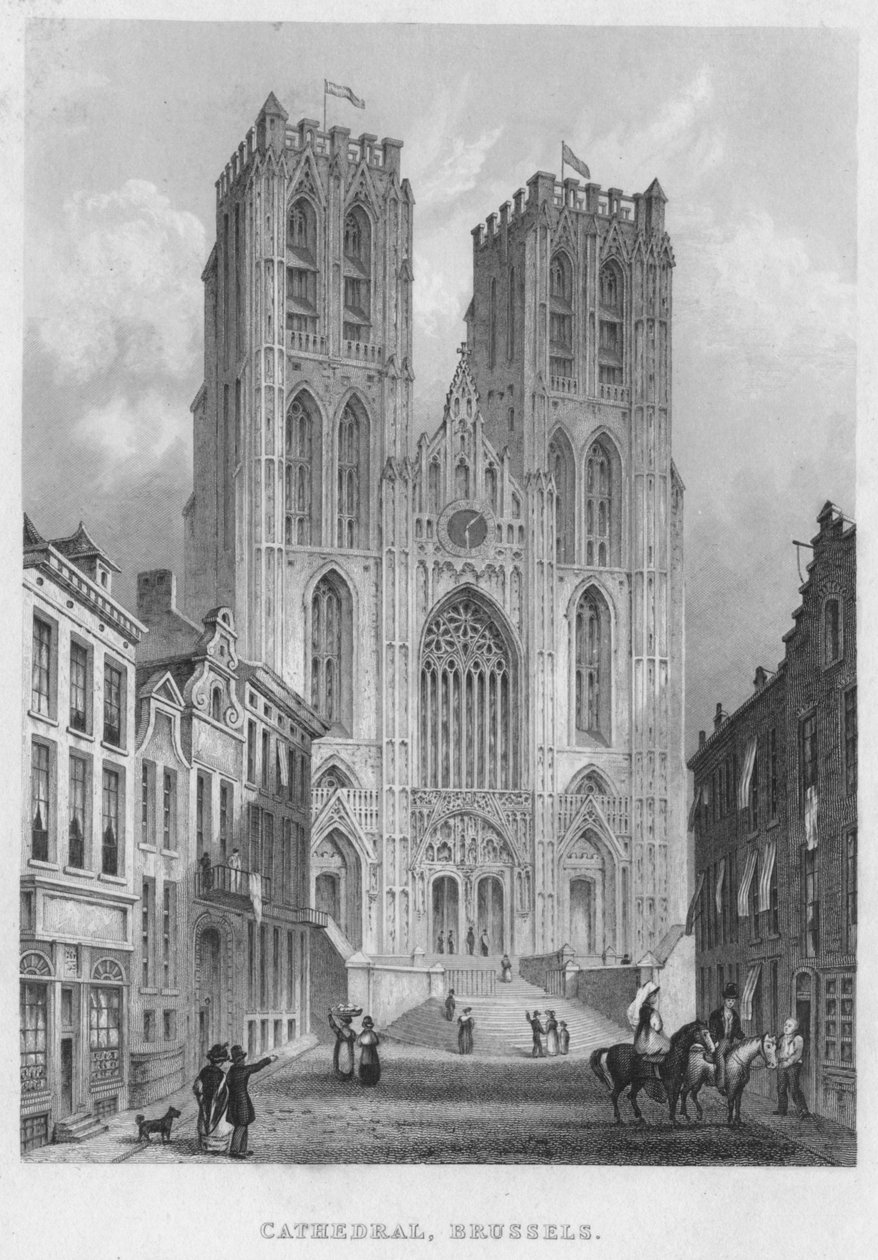 Cattedrale, Bruxelles, 1850 da Shury and Son