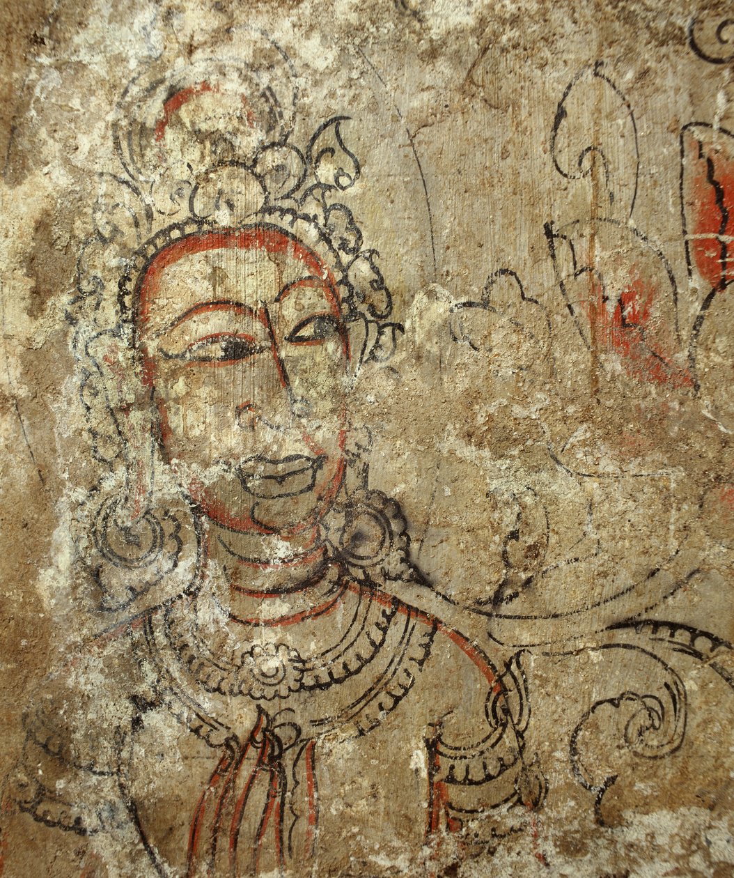 (Dettaglio) di una dea femminile dalla cripta del prang, 1424 da Siamese School