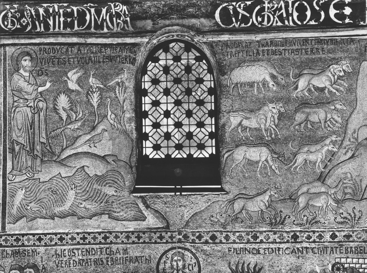 Creazione di uccelli e animali da Sicilian School