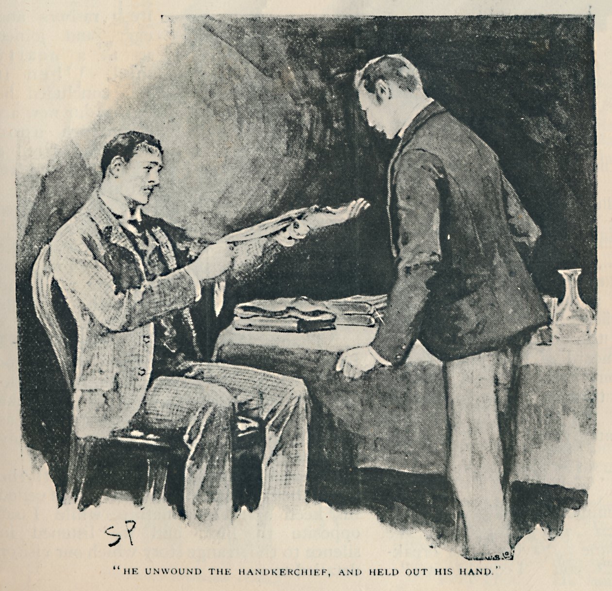 Srotolò il fazzoletto e tese la mano, 1892 da Sidney Paget