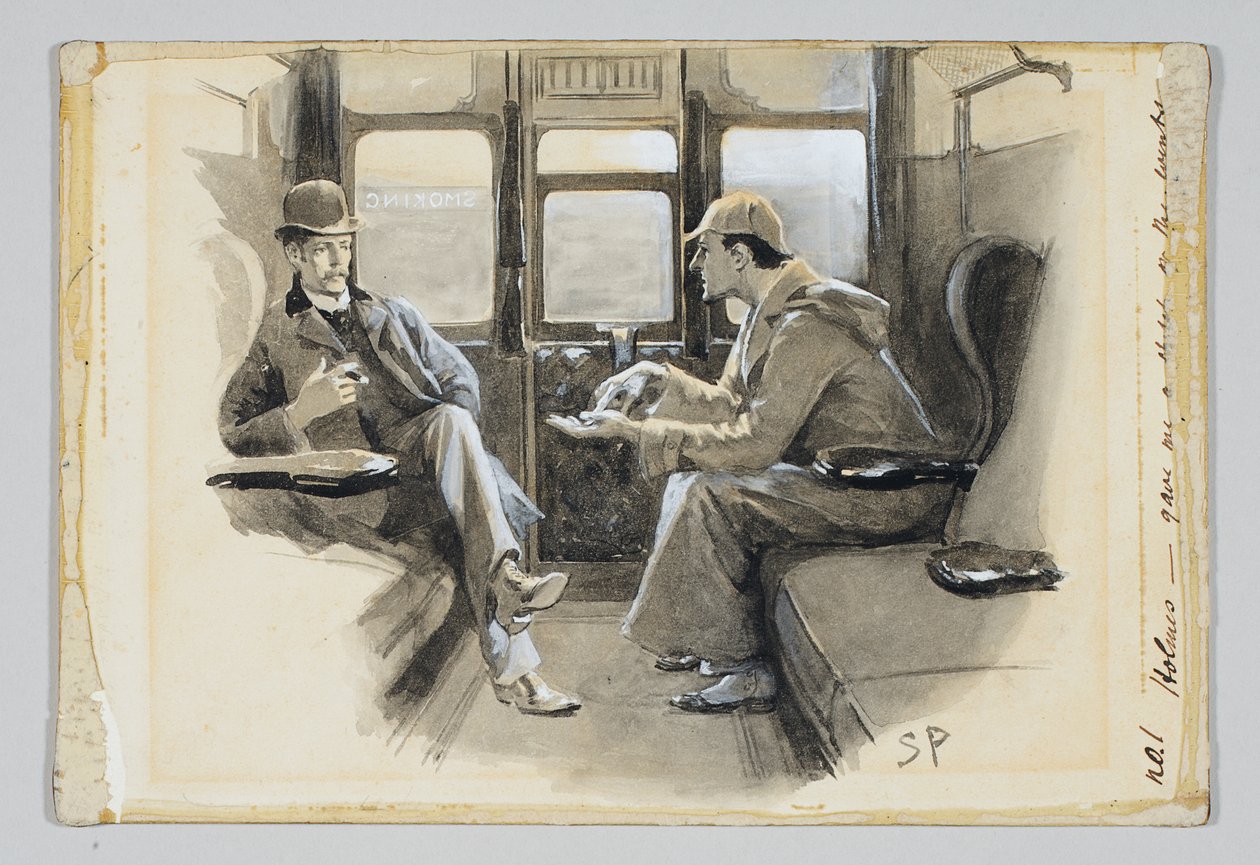 Illustrazione per la storia di Sherlock Holmes "L