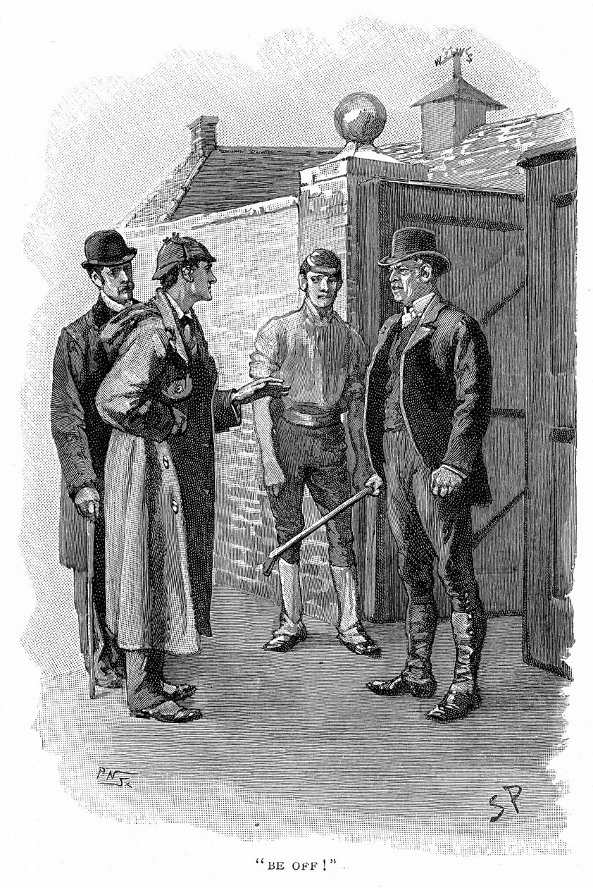 Sherlock Holmes e il dottor Watson che indagano da Sidney Paget