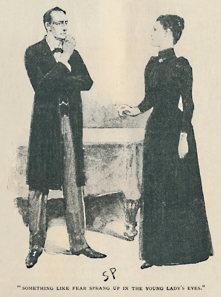 Qualcosa come la paura sorse negli occhi della giovane donna, 1892 da Sidney Paget