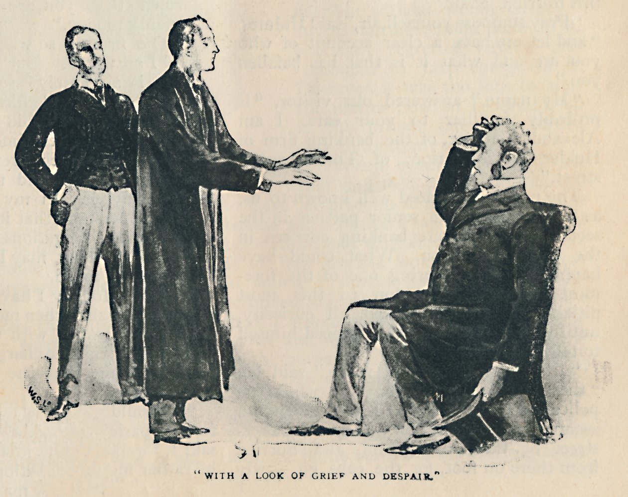 Con uno sguardo di dolore e disperazione, 1892 da Sidney Paget