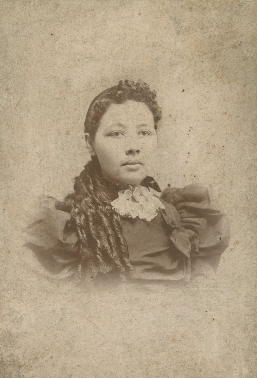 Cabinet card di un membro non identificato della famiglia Vass da Sidney Rufus Alley