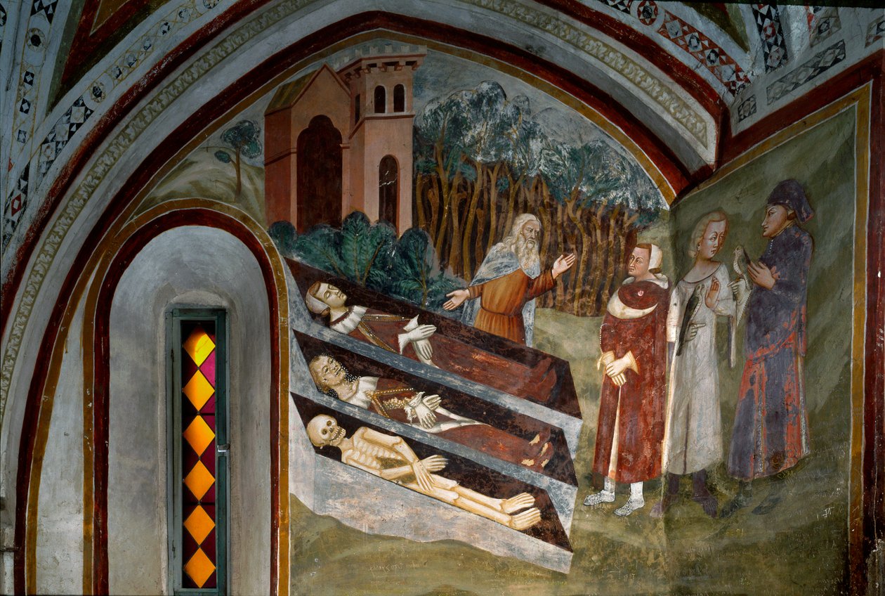 Incontro dei morti con i vivi (dettaglio) da Sienese School