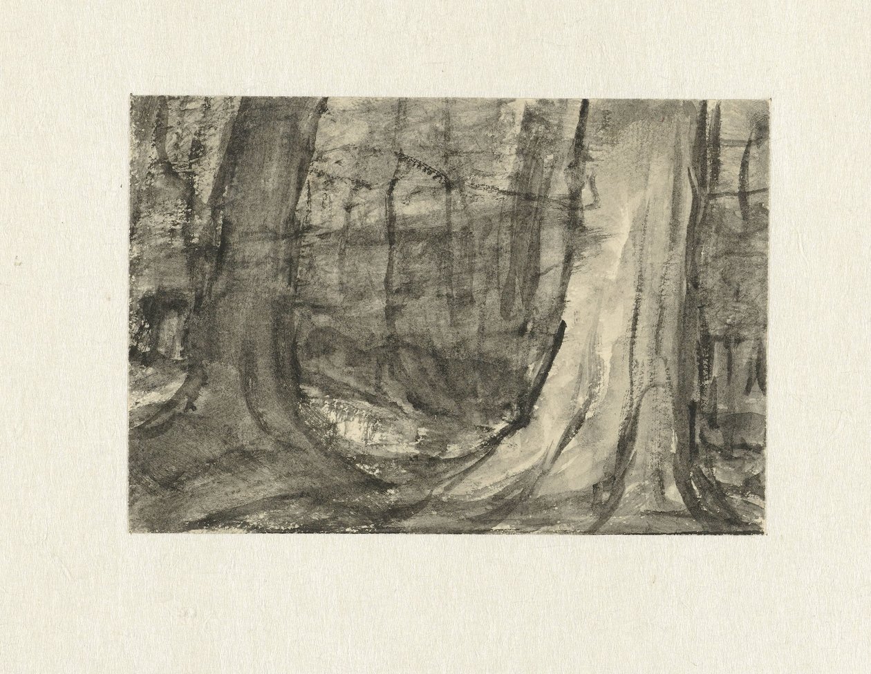 Vista tra gli alberi da Sientje Mesdag van Houten