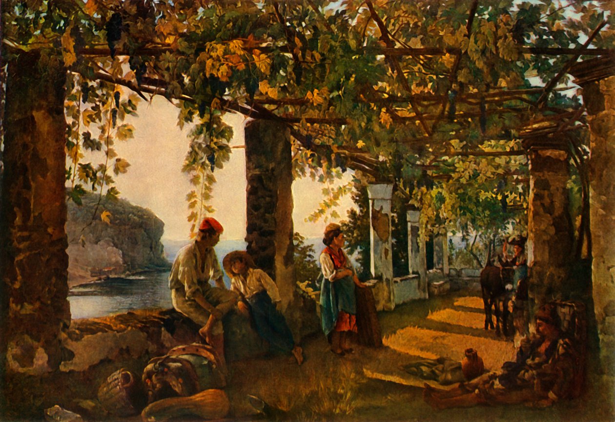Una terrazza sulla riva del mare - una variazione, 1828, 1965 da Sil