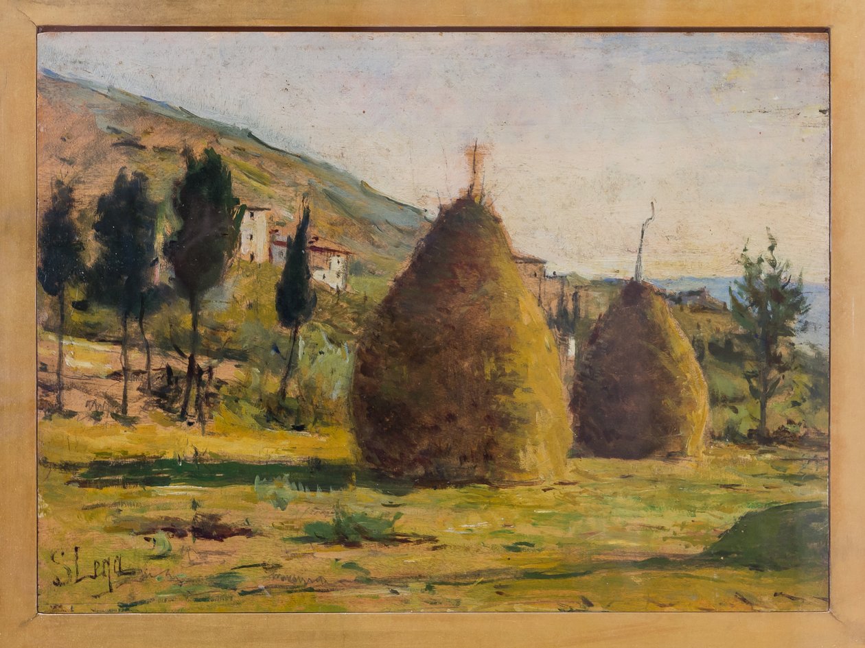 Covoni di fieno al sole, c.1890 da Silvestro Lega