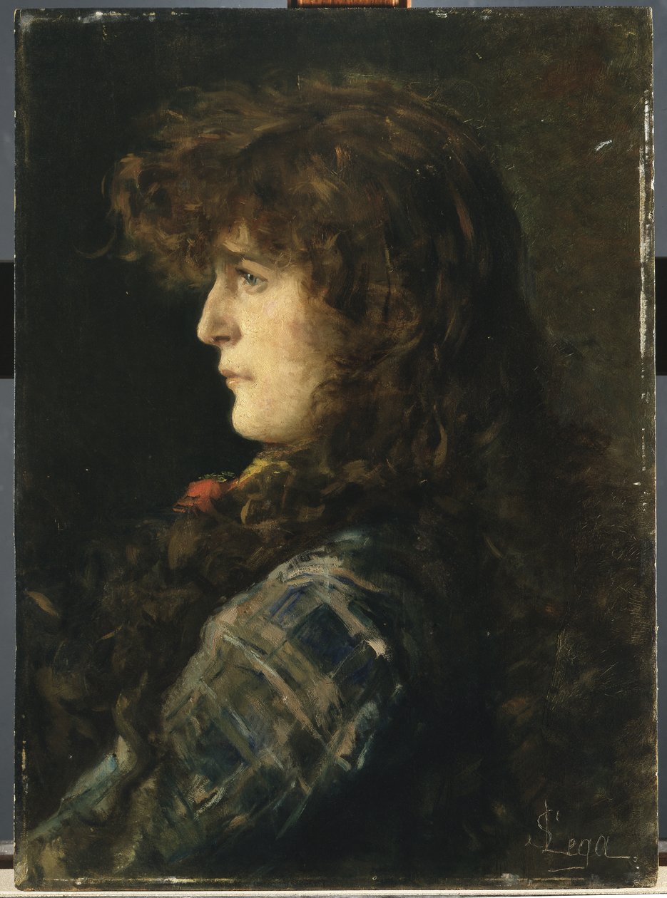 Testa di Donna o Gabbrigiana da Silvestro Lega