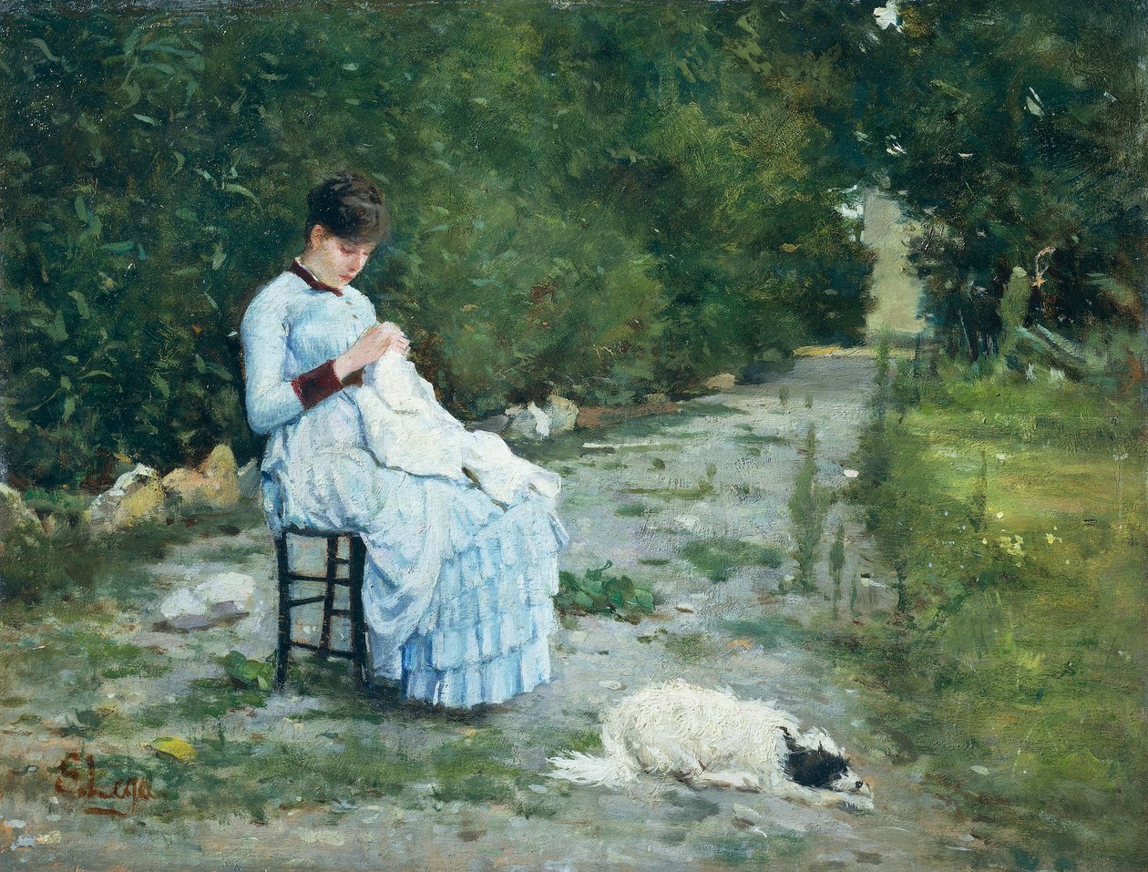Nel giardino da Silvestro Lega