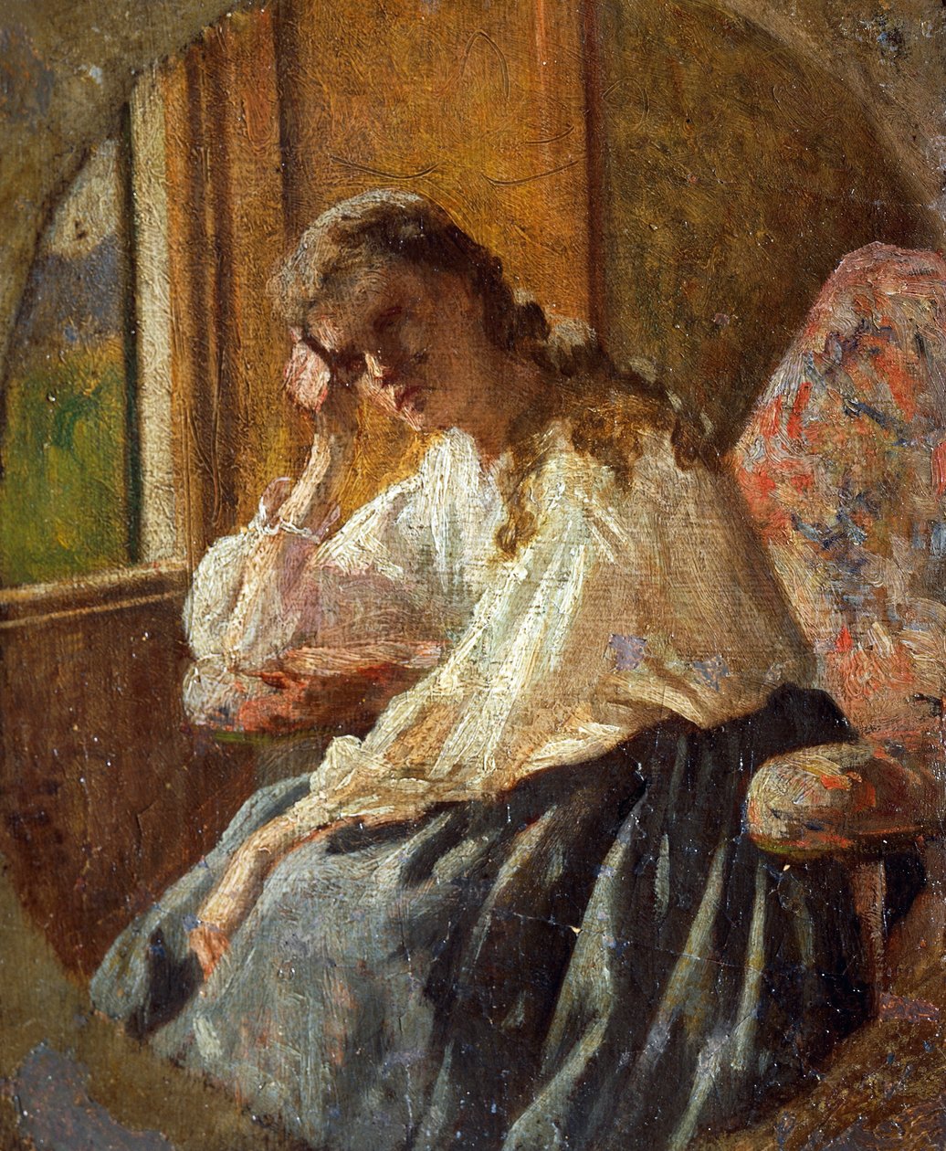 Studio di figura femminile (dettaglio del trittico) da Silvestro Lega