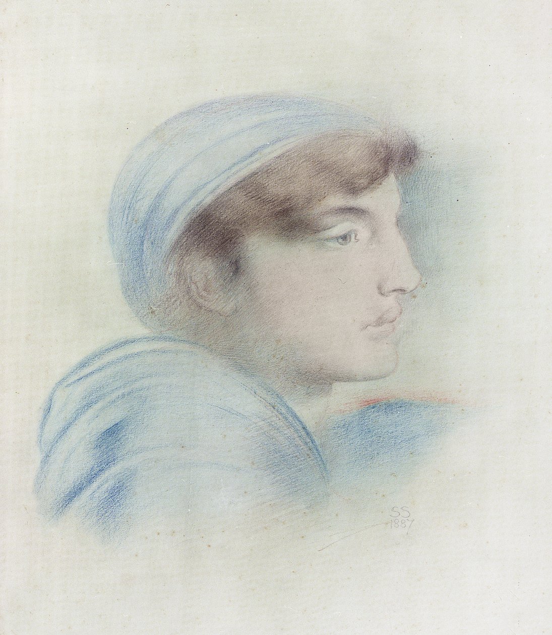 Studio di figura in profilo da Simeon Solomon