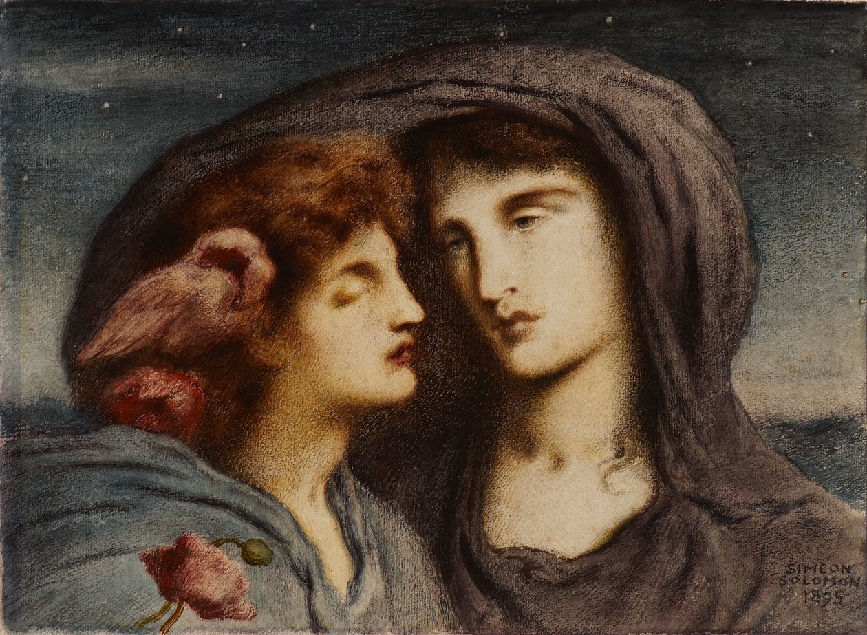 La notte guarda il sonno del suo amato bambino (II) da Simeon Solomon