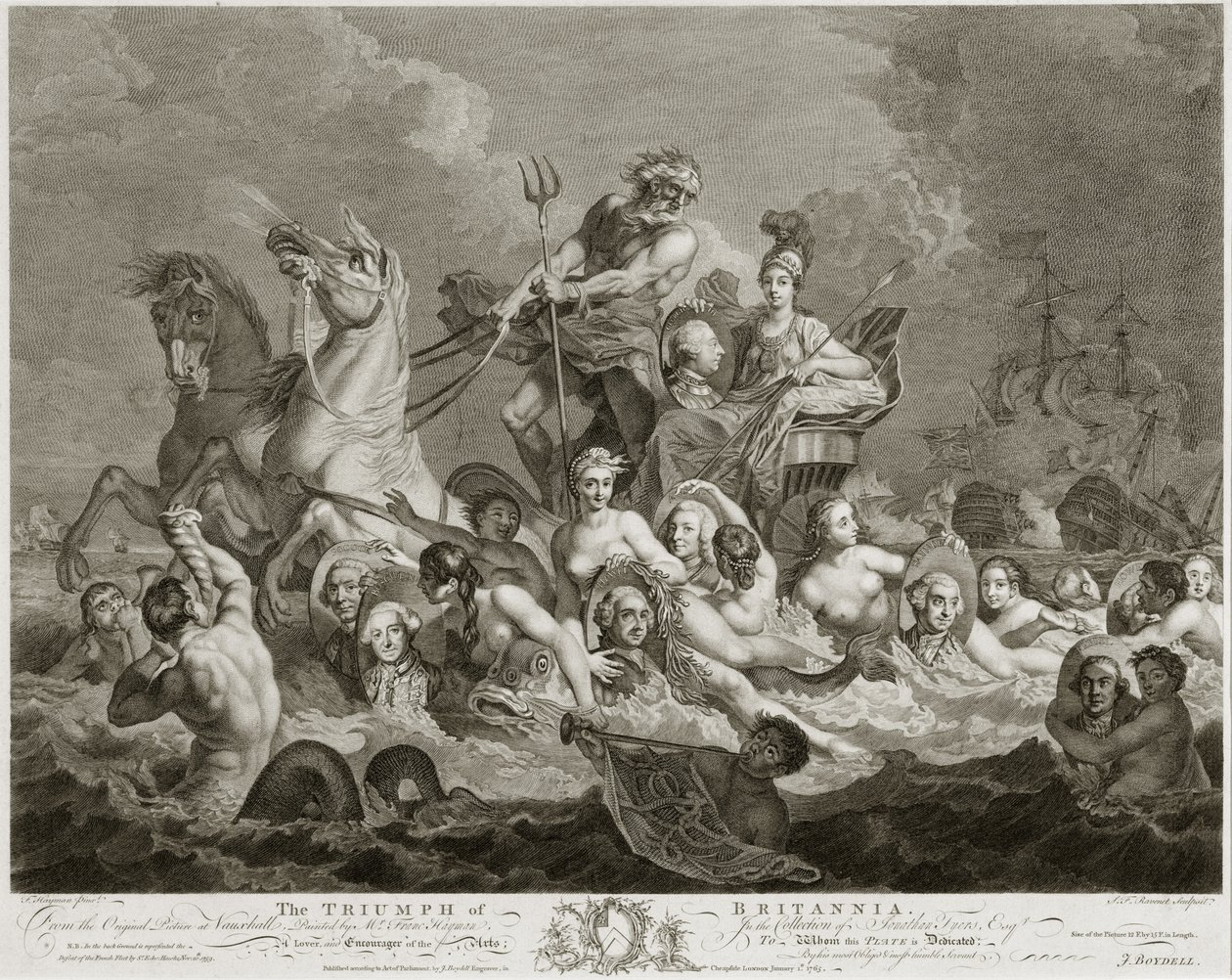 Il trionfo della Britannia, c.1765 da Simon Francois Ravenet