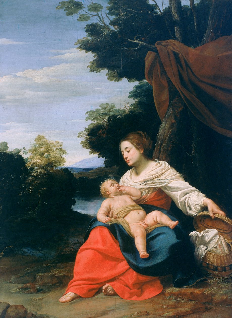 Madonna e Bambino, conosciuta come la Madonna della Cesta da Simon Vouet