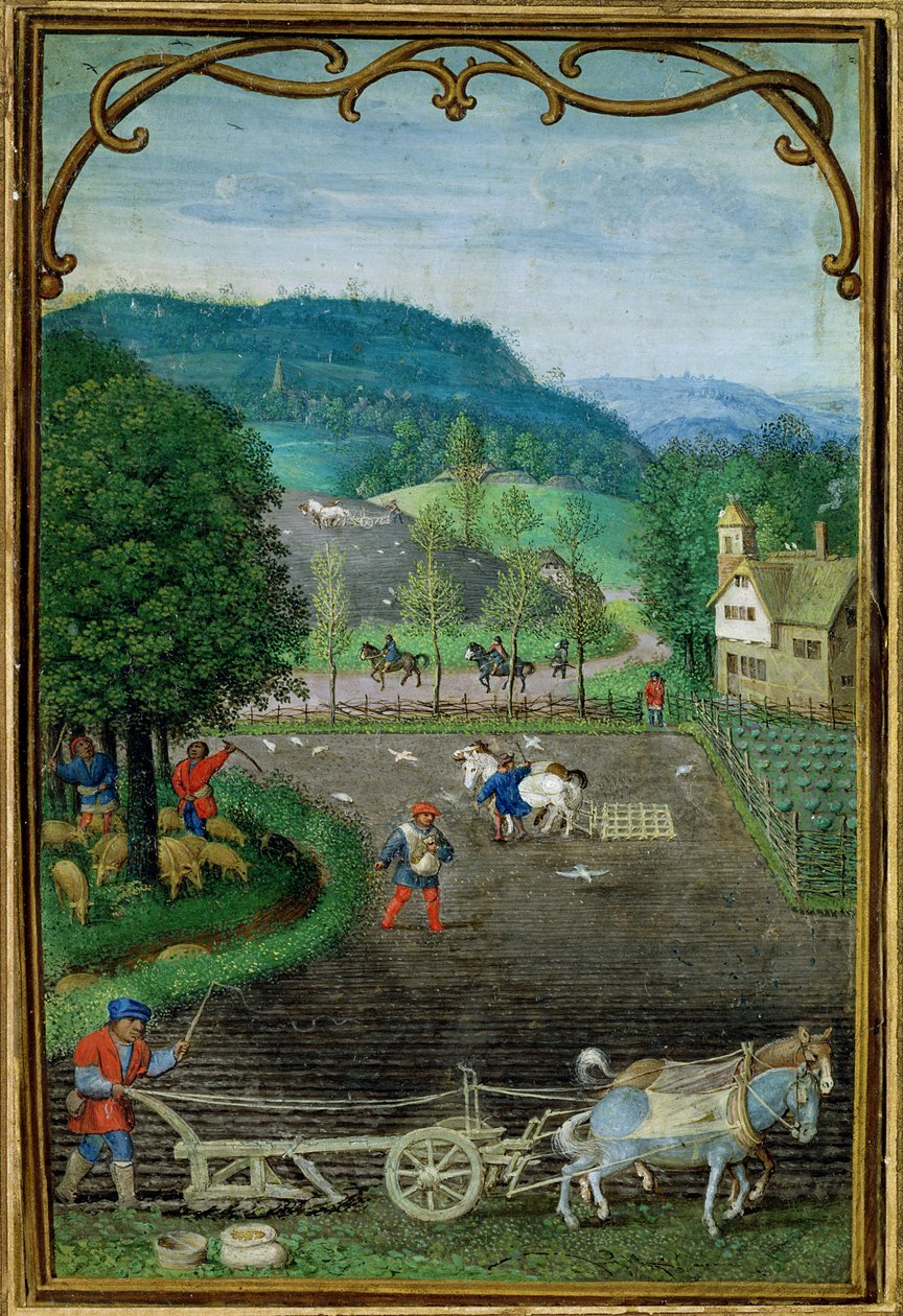Add 18855 Ottobre: aratura e semina, da un Libro d