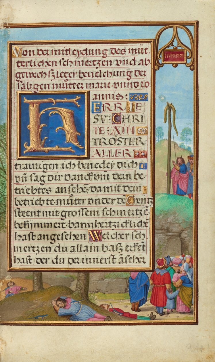 Confine con Mosè e il serpente di bronzo da Simon Bening