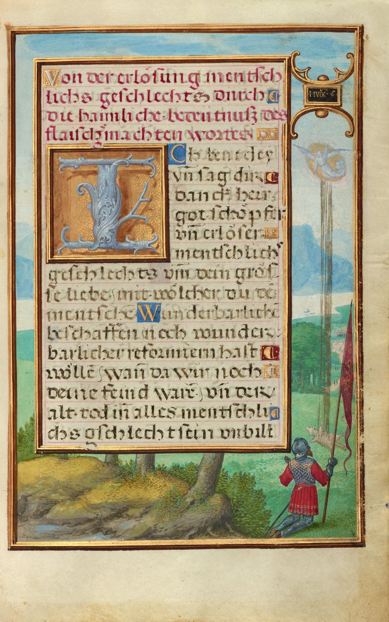 Rand mit einer Szene aus dem Leben von Gideon da Simon Bening