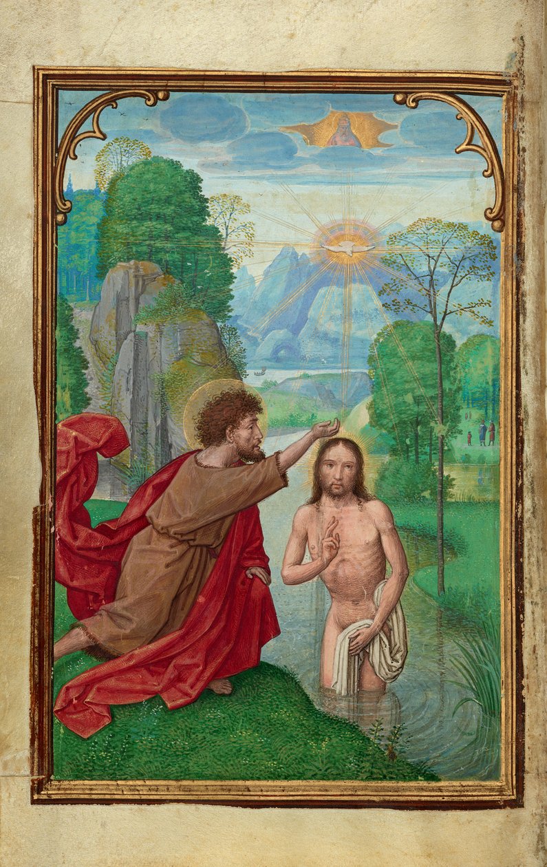 Il battesimo di Cristo da Simon Bening