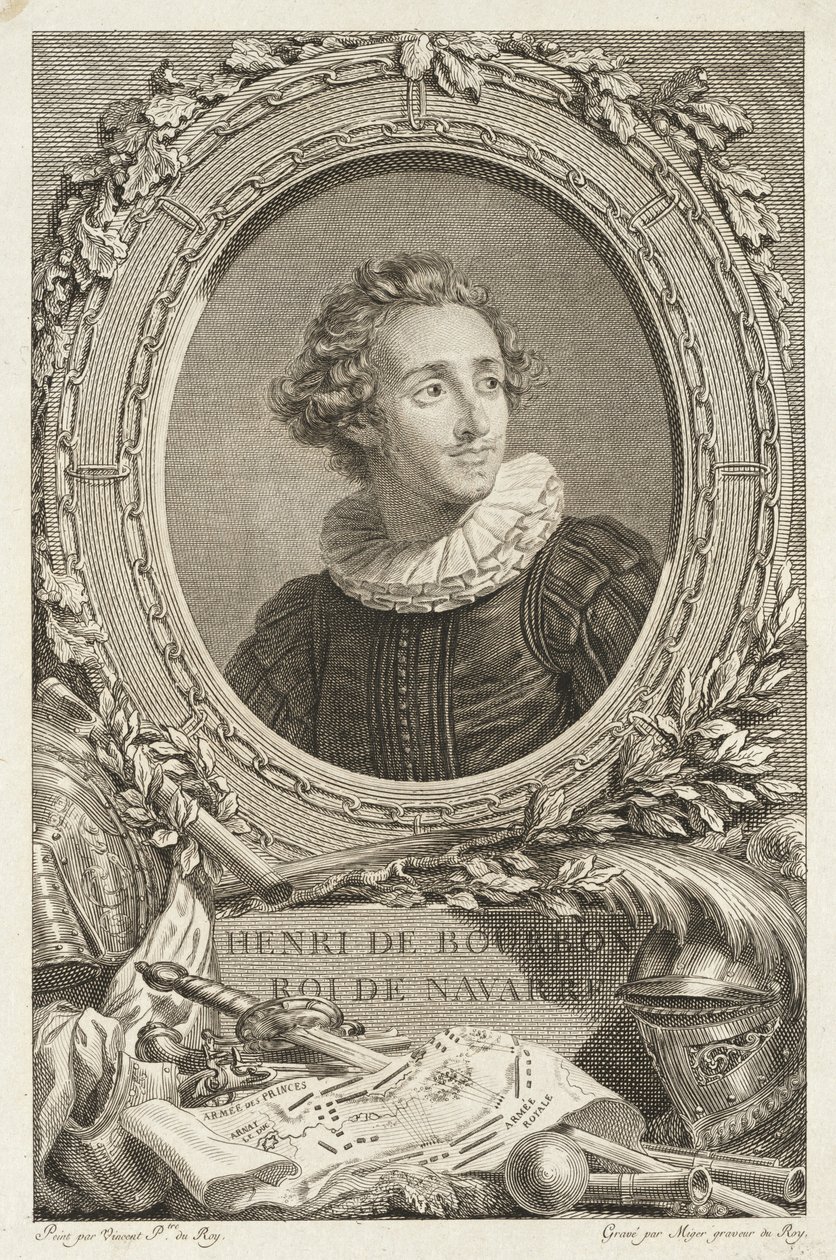 Enrico di Borbone, Re di Navarra da Simon Charles Miger after François André Vincent