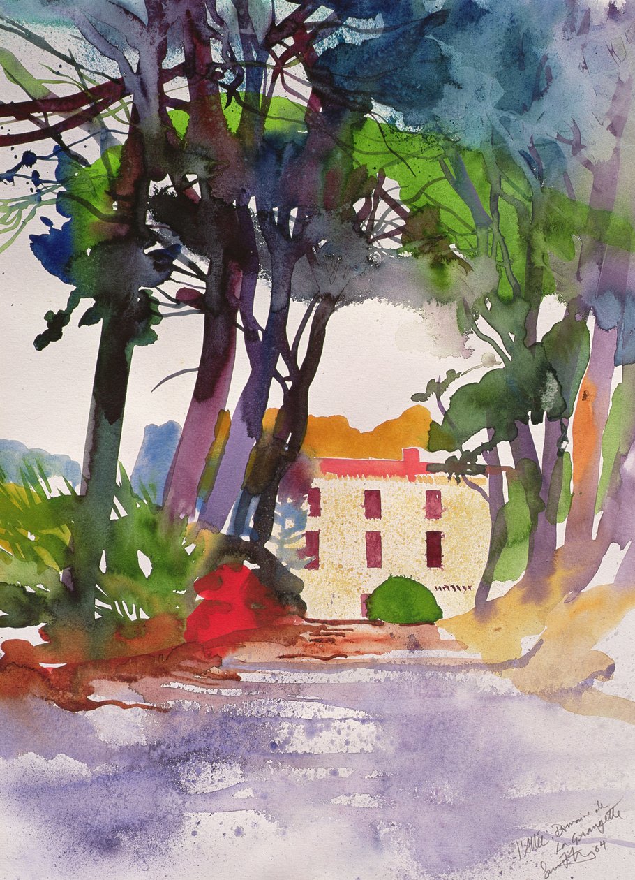 Allee la Grangette, 2004 (waercolour) da Simon Fletcher