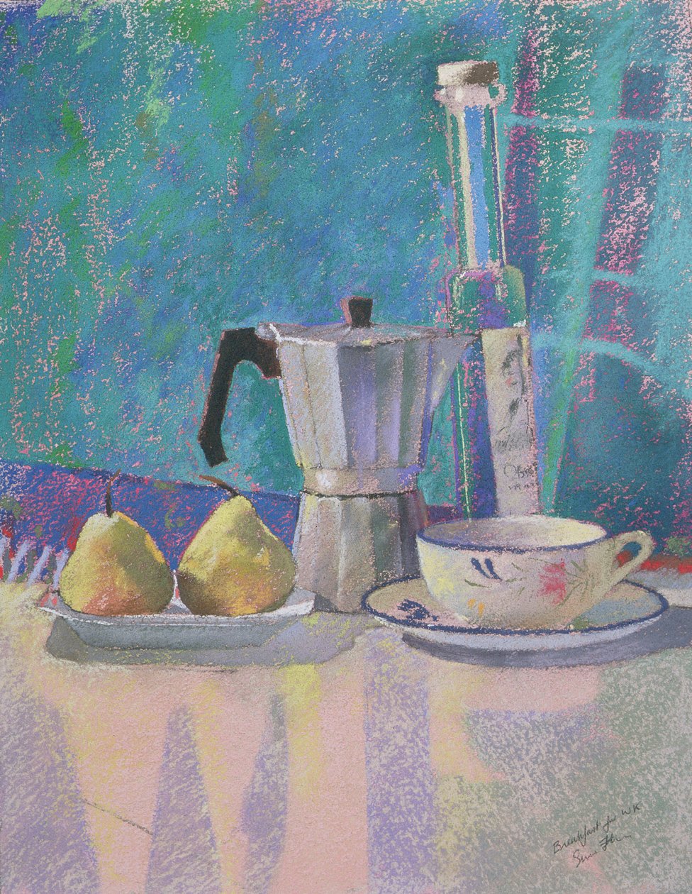 Colazione per WK (pastello su carta) da Simon Fletcher