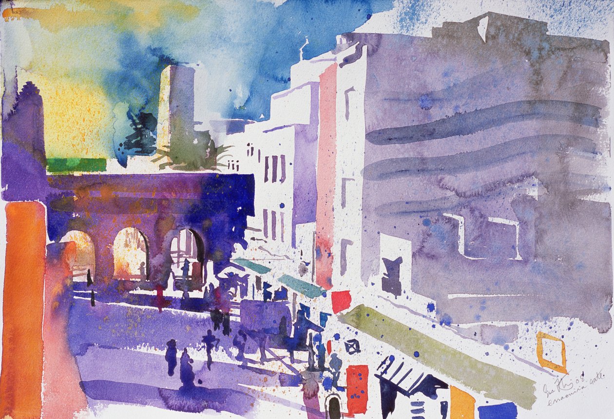 Porta di Essaouira (acquerello su carta) da Simon Fletcher