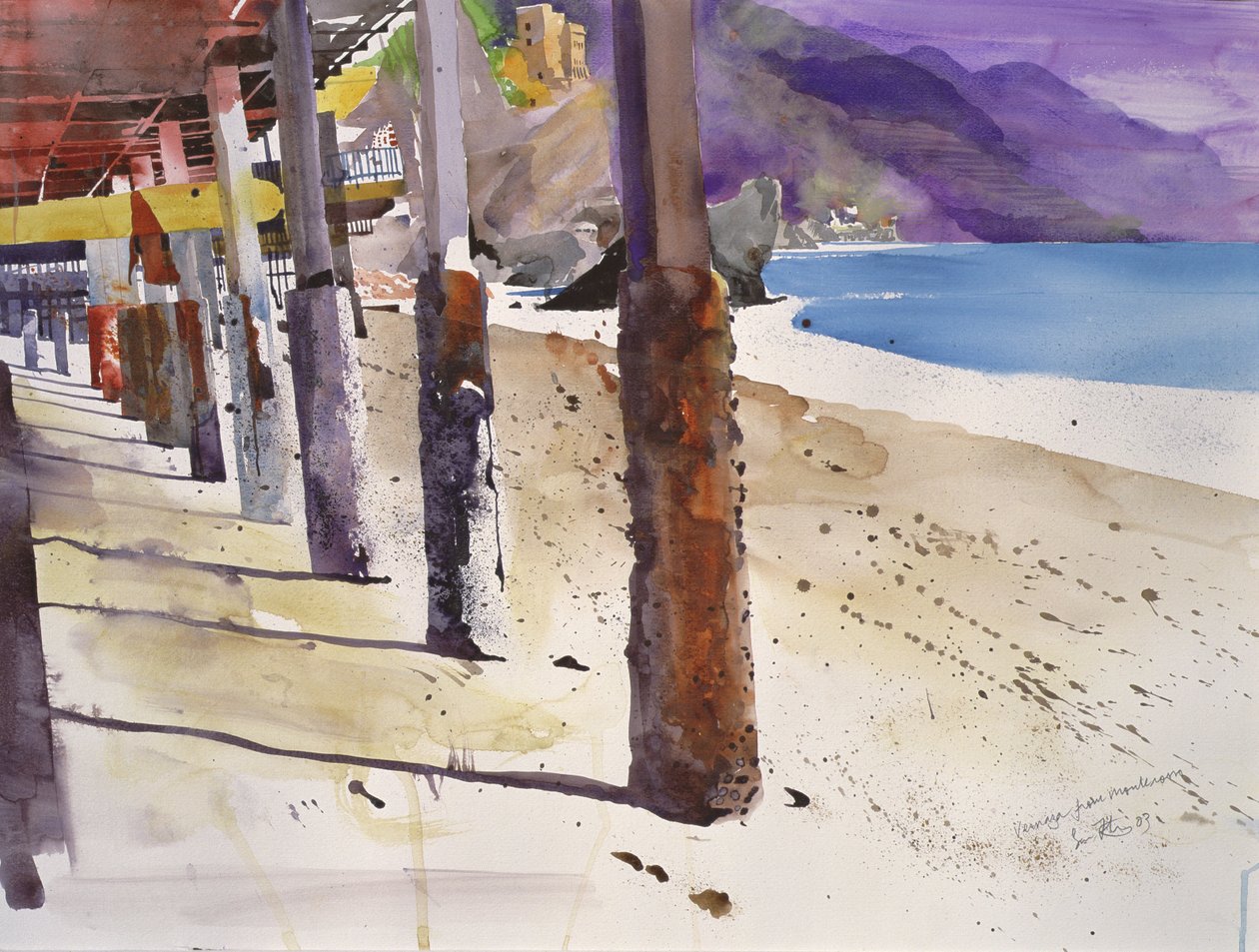Fernazza from Montalcino, Italy, 2003 (watercolour) da Simon Fletcher
