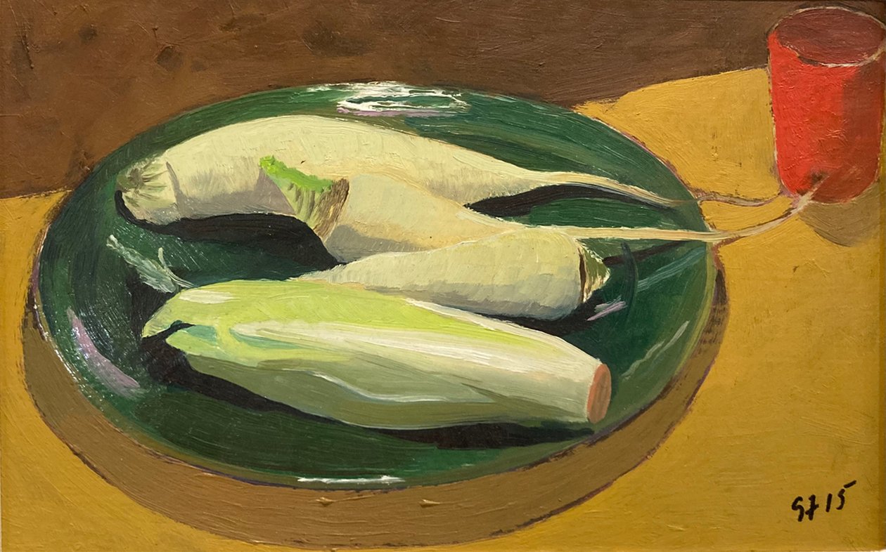 Quattro indivie (olio su tavola) da Simon Fletcher