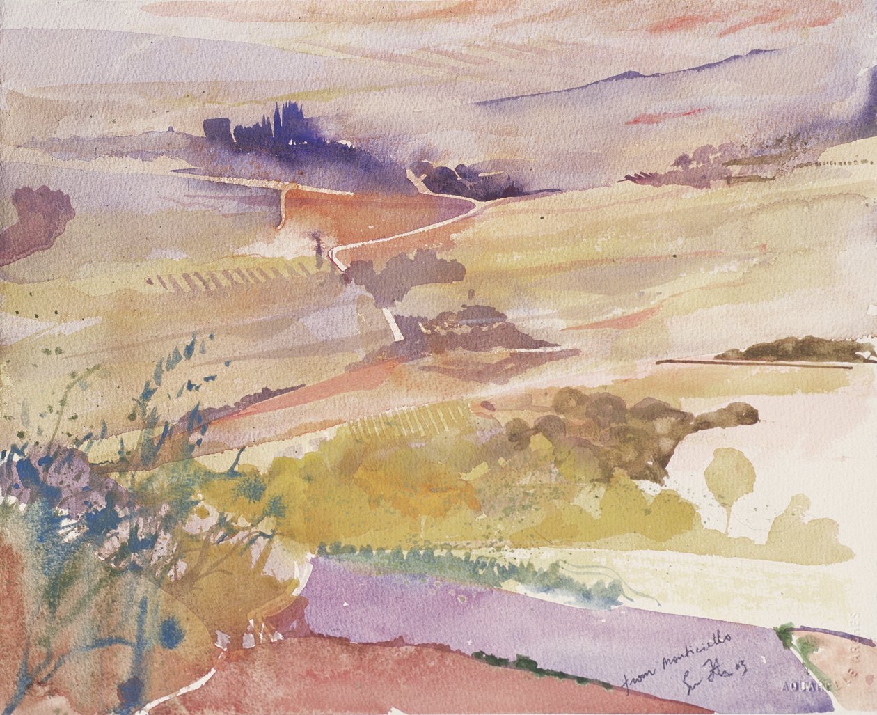 Da Monticello, Italia, 2003 (acquerello) da Simon Fletcher