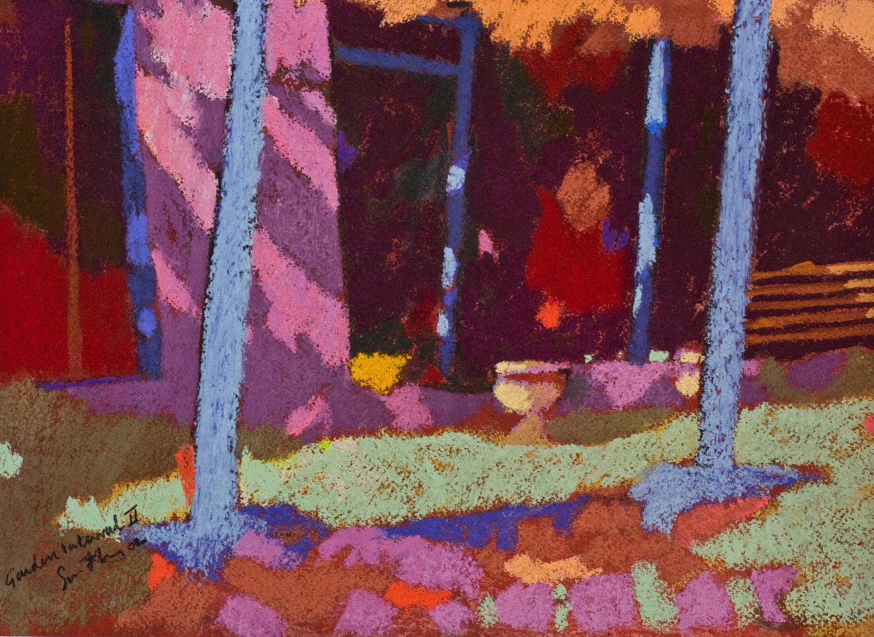 Intervallo di giardino (pastello su carta) da Simon Fletcher