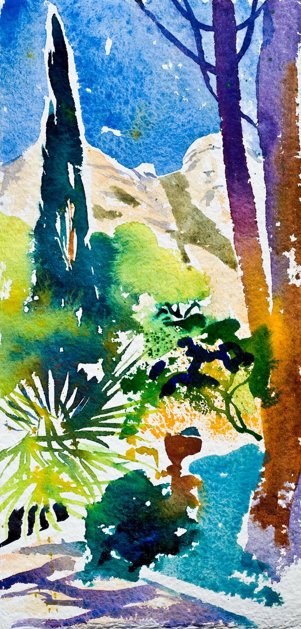 Giardino del Sud (acquerello su carta) da Simon Fletcher