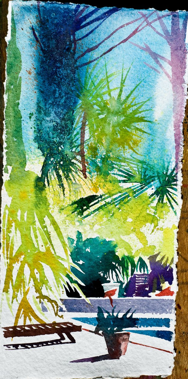 Giardino del Sud I (acquerello su carta) da Simon Fletcher