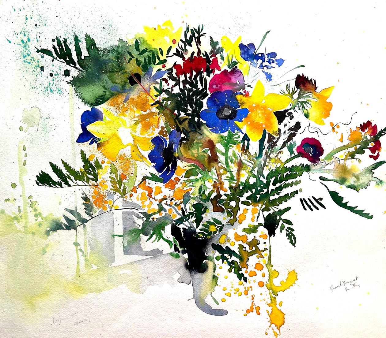 Grand Bouquet, 2005 (acquerello) da Simon Fletcher